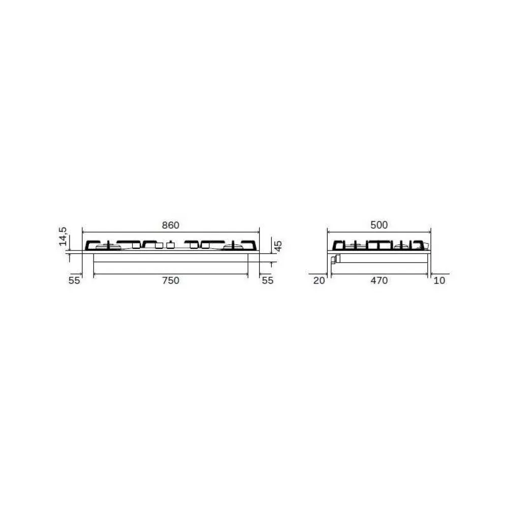 Gas hob ILVE HCB90SDN