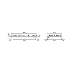 Gas hob ILVE HCB90CCN