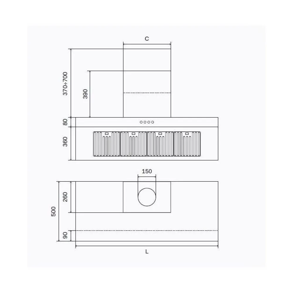 Cooker hood ILVE AGQ100