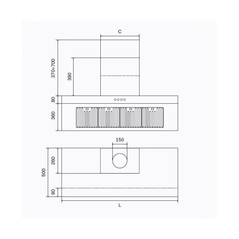 Cooker hood ILVE AGQ70