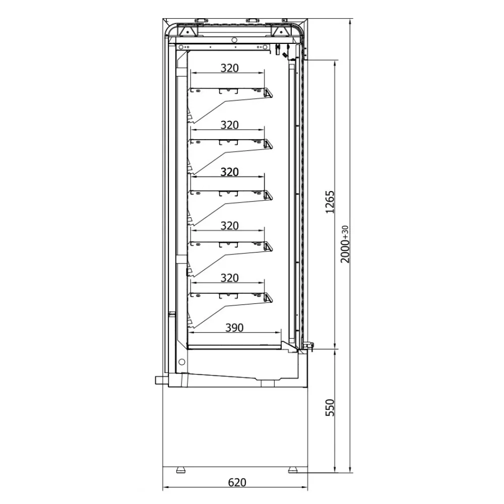 Impulse display case JUKA R-1-MVR-90/60-I