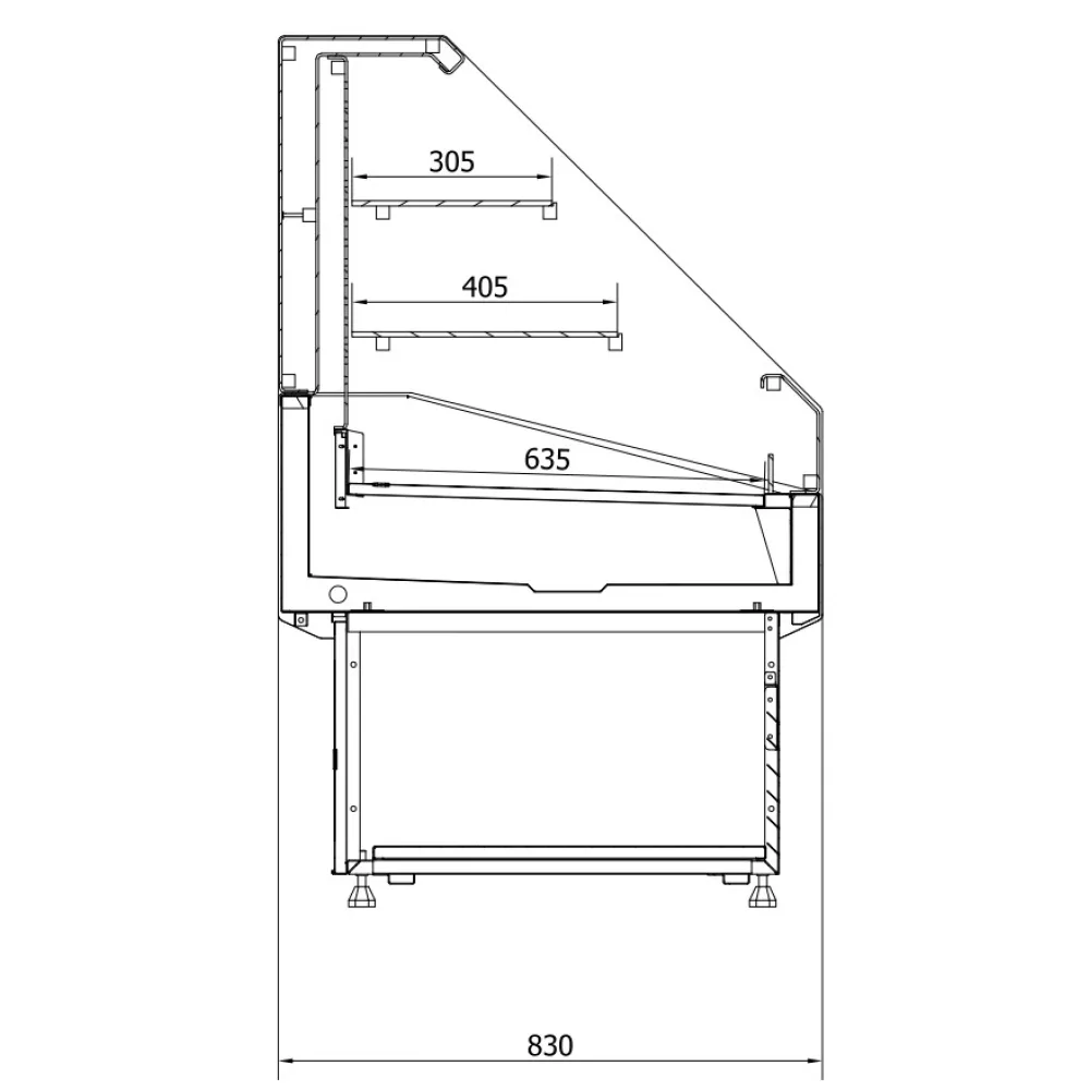 Display case JUKA R-1-SO-90-I