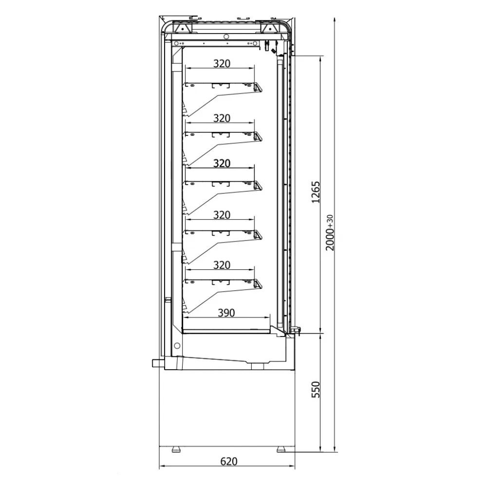 Impulse display case JUKA R-1-VR-60/80-I