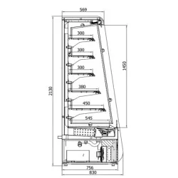 Display cabinet JUKA R-1-DC-110/80