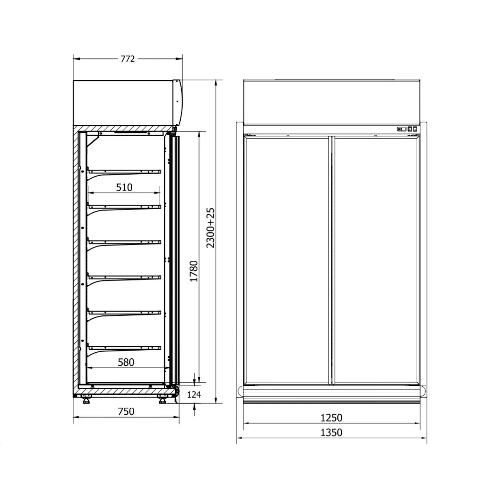 Refrigerated Display Cabinet IGLOO R-1-WS-125