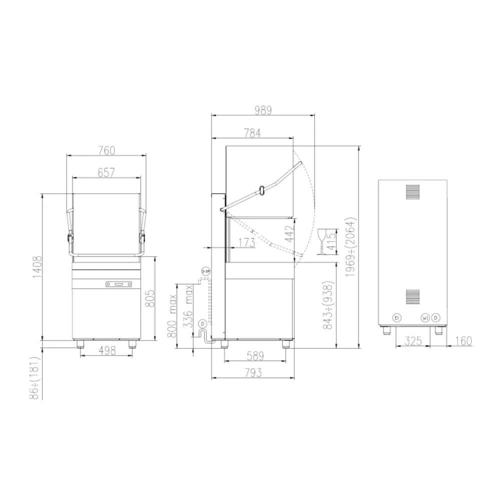 Hood-Type Dishwasher KASTEL HK1200EPRS