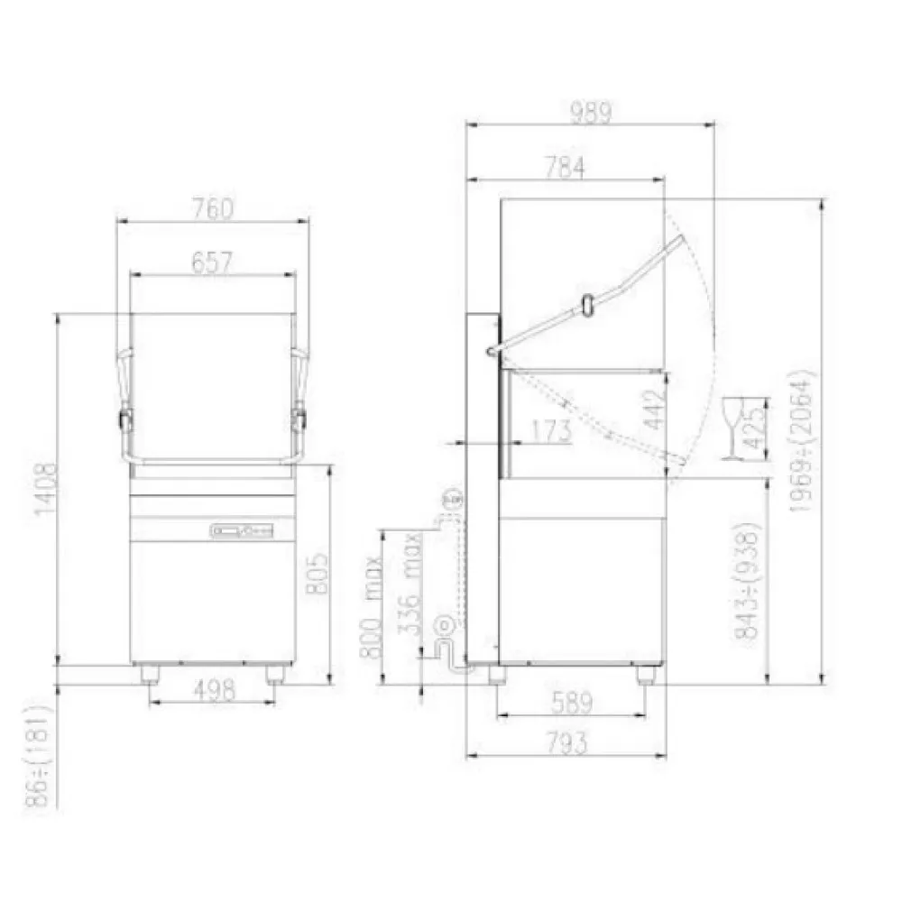 Hood-Type Dishwasher KASTEL HK850ESI