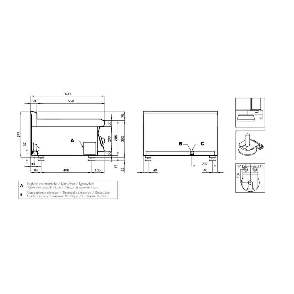 Electric griddle for ships LOTUS 16060431X