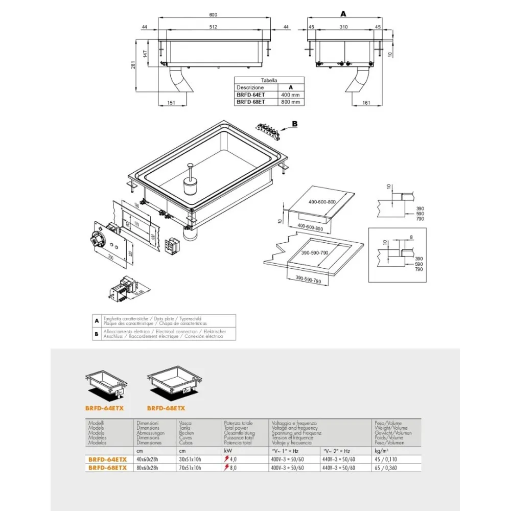 Drop-in frying equipment for ships LOTUS 26070833X