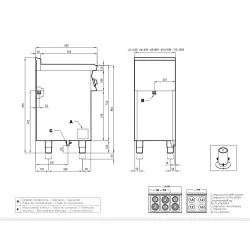 Electric stove with oven for ships LOTUS 06660830X