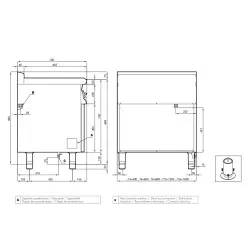 Electric stove with shelf for ships LOTUS 08030432X