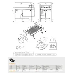 Drop-in electric grill for ships LOTUS 26080431X