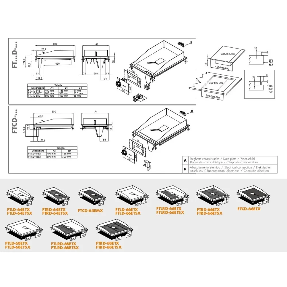 Drop-in electric fry top for ships LOTUS 26060433X