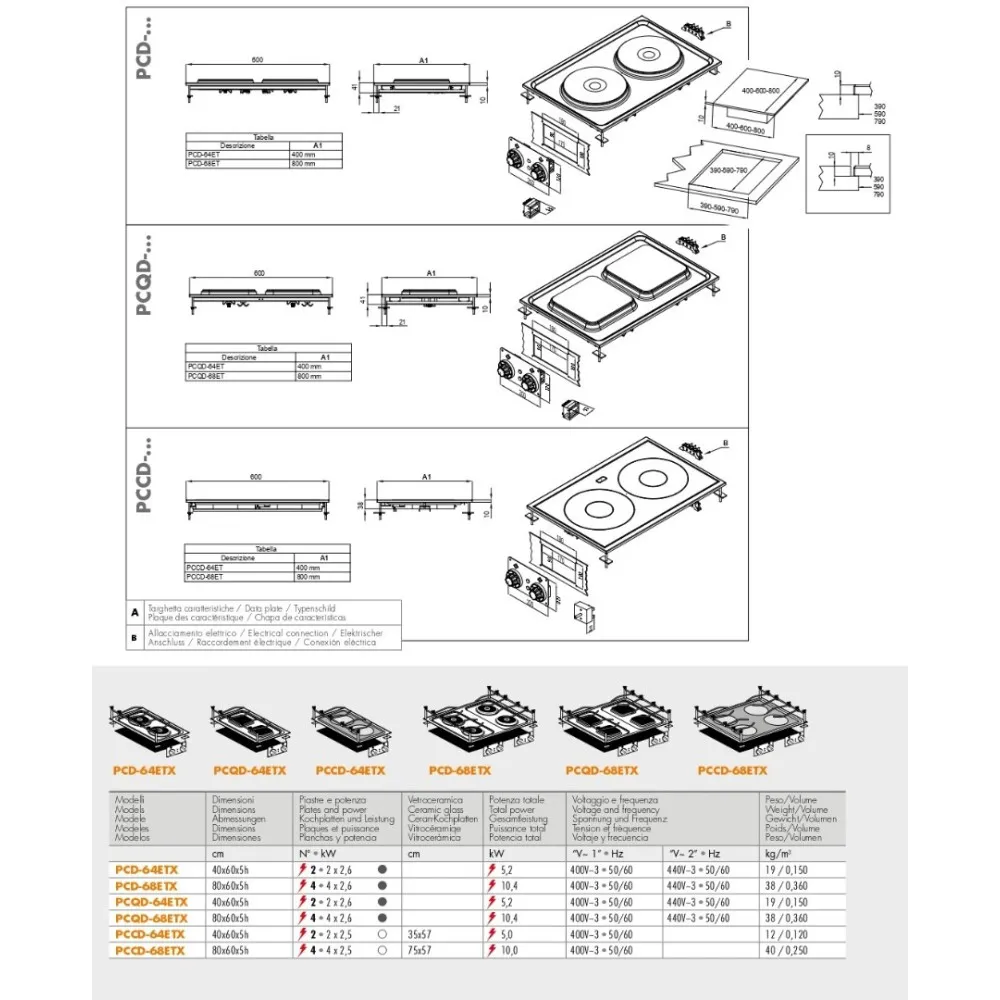 Drop-in electric hob for ships LOTUS 26030432X