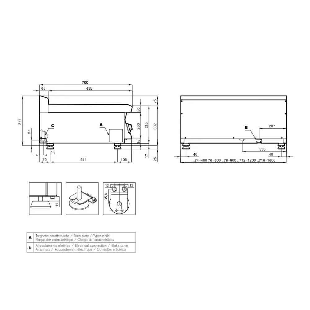 Electric cooktop for ships LOTUS 18030431X