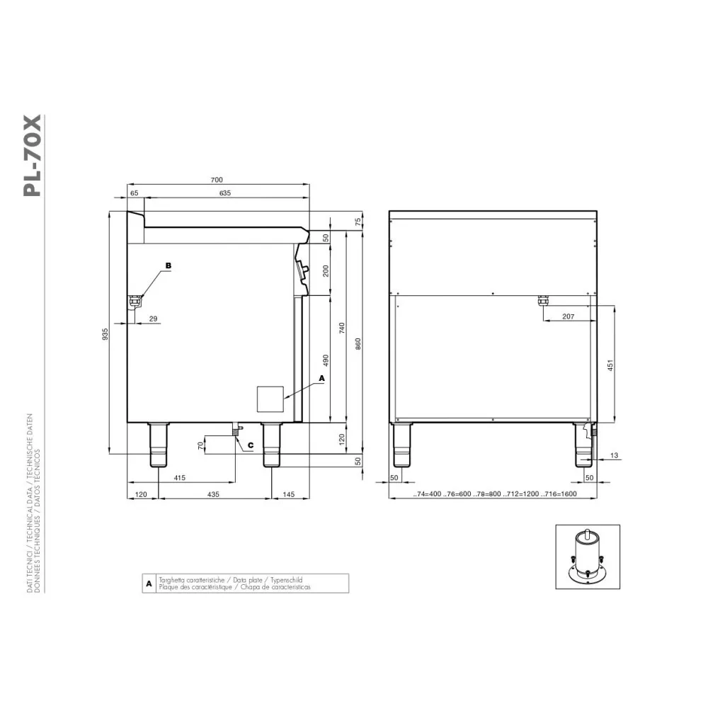 Neutral worktop LOTUS 08010200X