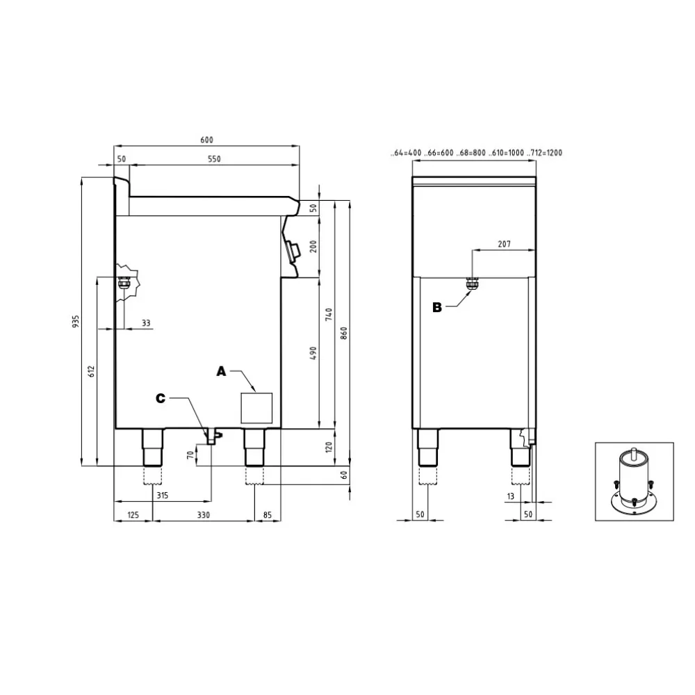 Electric Fryer for ships LOTUS 06090430X