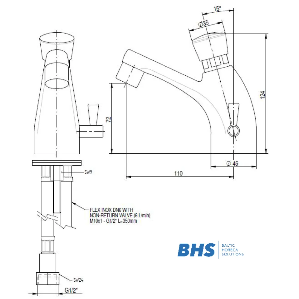 Automatic water mixer MONOLITH ARES002B