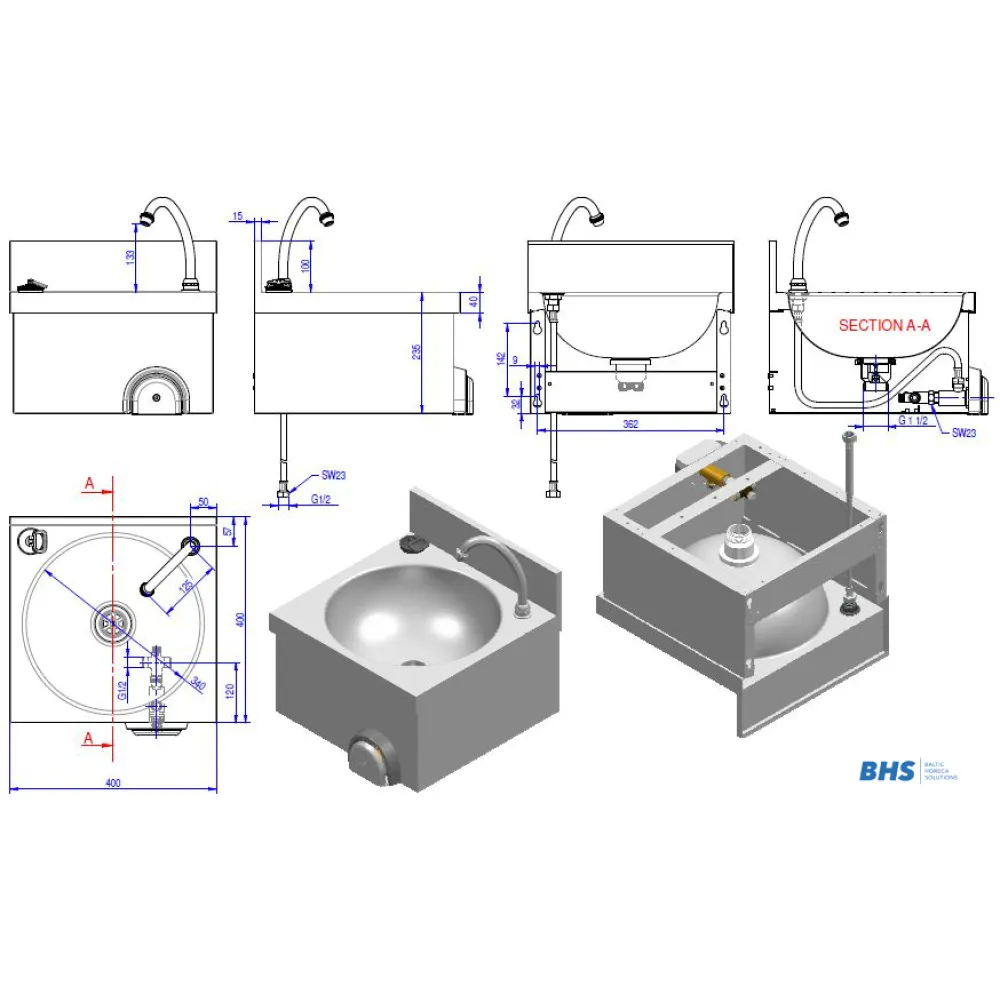 Automatic water mixer MONOLITH ARES050