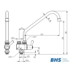 Mixer tap 20208 for ATENA serving lines MONOLITH R0501020208