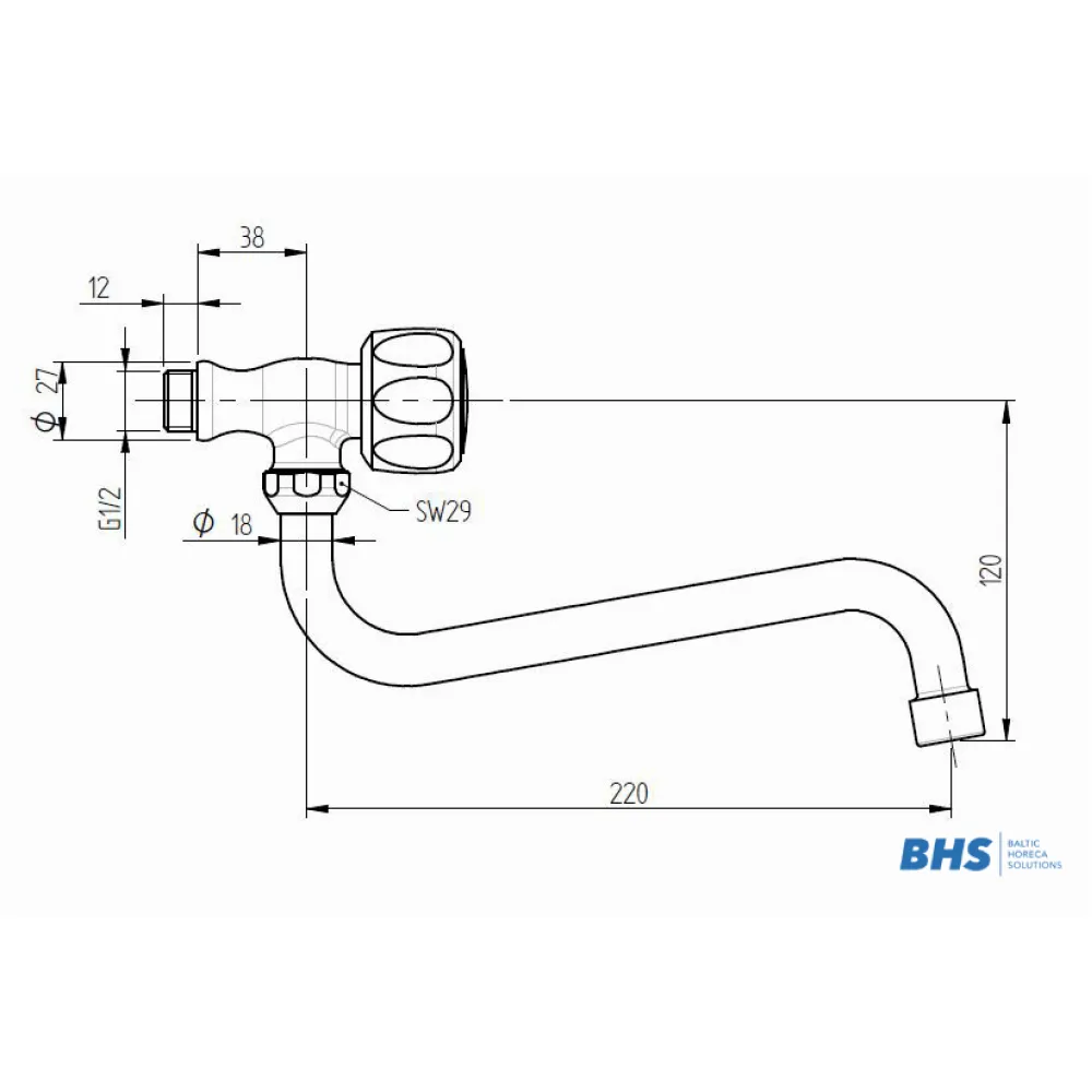Water mixer for cooking line MONOLITH R0501020209