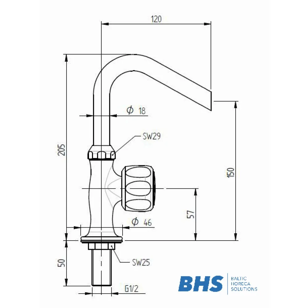 Water mixer for cooking line MONOLITH R0601010103