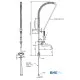 Water mixer with shower MONOLITH R0101020111