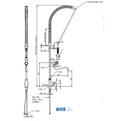 Water mixer with shower MONOLITH R0101020114