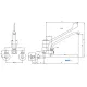 Water mixer with shower MONOLITH R0101020135