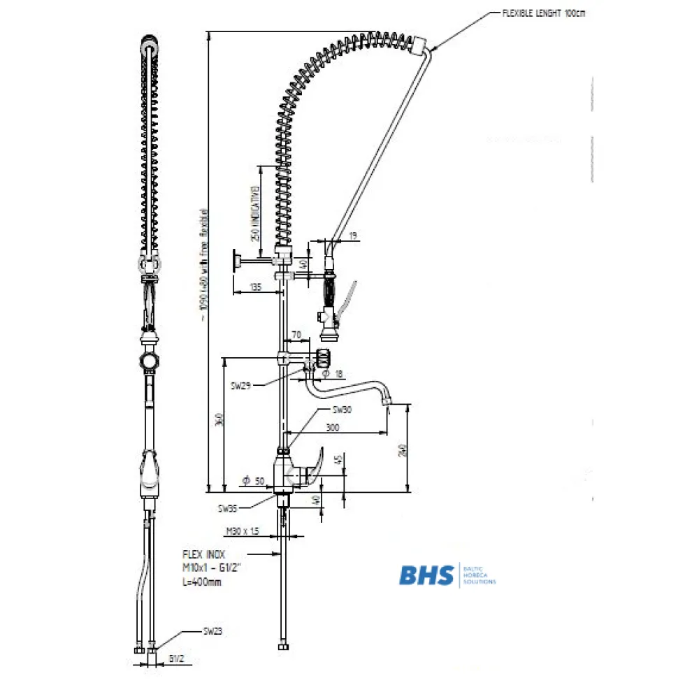 Rinsing shower MONOLITH R0101020144