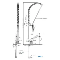 Water mixer with shower MONOLITH R0201020249