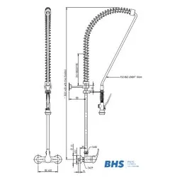 Water mixer with two inlets and shower MONOLITH R0102010301