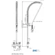 Water mixer with two inlets and shower MONOLITH R0102020127