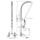 Water mixer with two inlets and shower MONOLITH R0102020156
