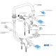 Foot-operated mixer tap MONOLITH ERMES001KIT