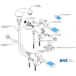 Foot-operated mixer tap MONOLITH ERMES001KIT1