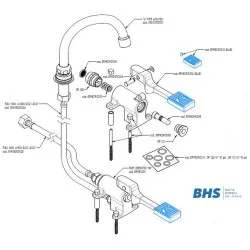 Foot-operated mixer tap MONOLITH ERMES001KIT2
