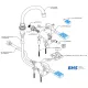 Foot-operated mixer tap MONOLITH ERMES001KIT2