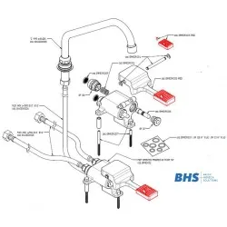 Foot-operated mixer tap MONOLITH ERMES002KIT