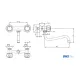 Water mixer with two water inlets MONOLITH R0102010219