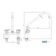 Water mixer with two water inlets MONOLITH R0102020124