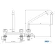 Water mixer with two water inlets MONOLITH R0102020153