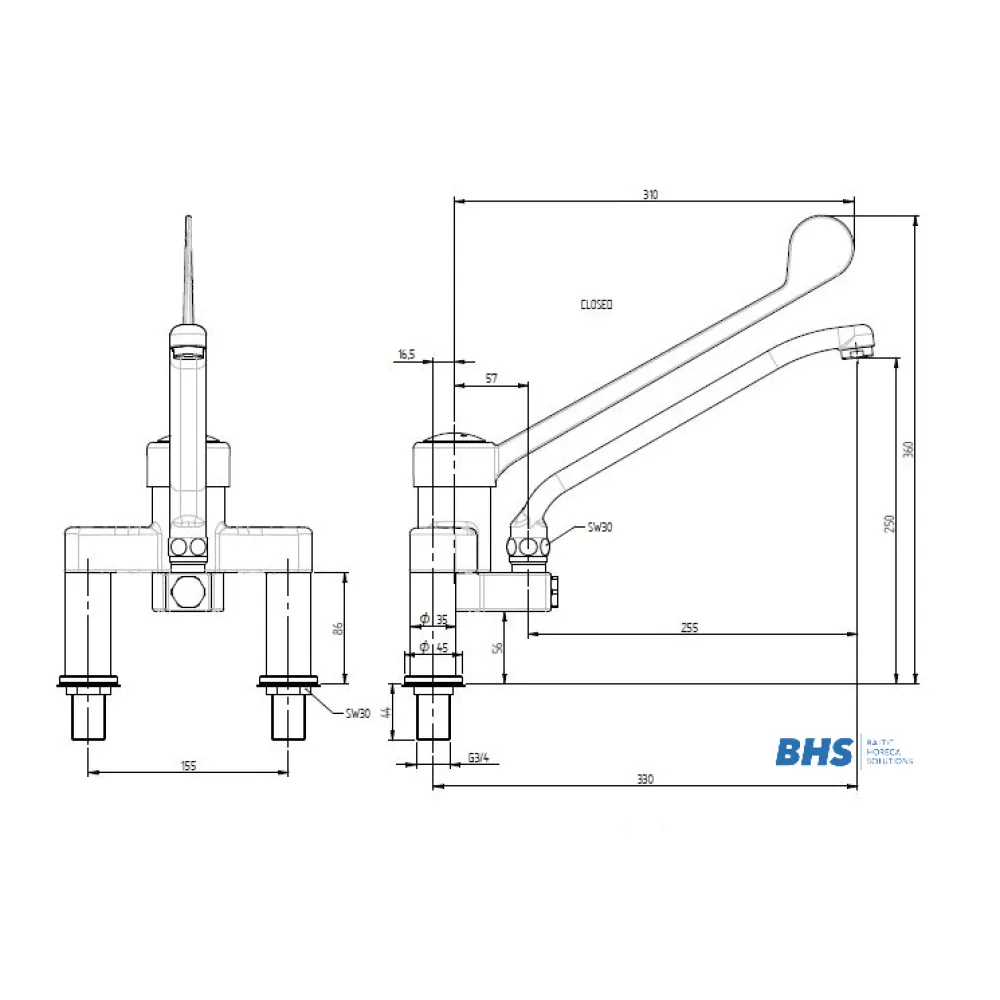 Mixer tap 20206 MONOLITH R0102020206