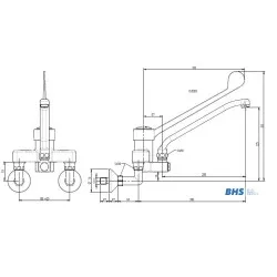 Water mixer with two water inlets MONOLITH R0102020211