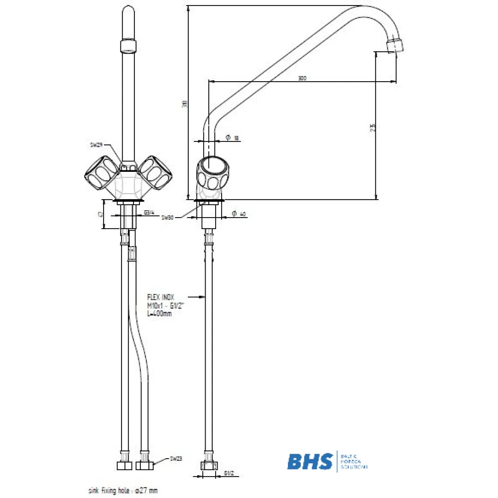Water mixer MONOLITH R0101020121
