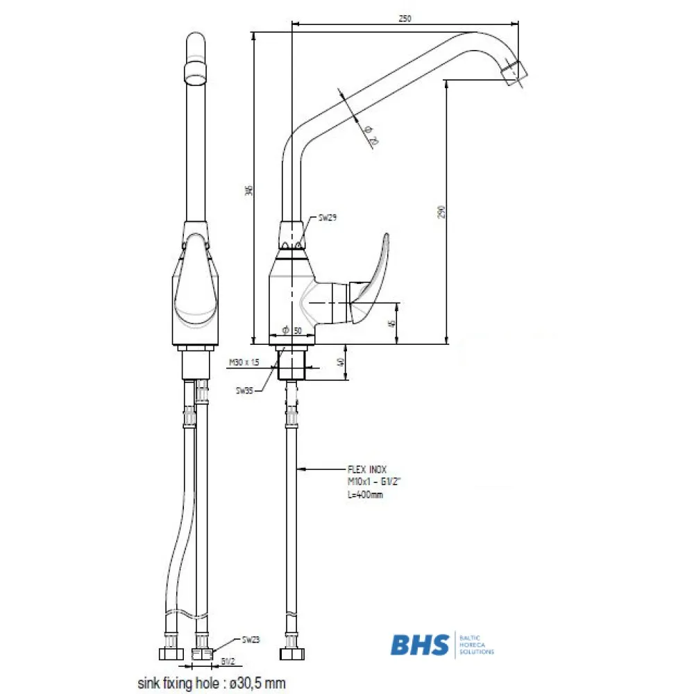 Water mixer MONOLITH R0201020214