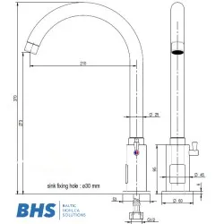 Electronic water mixer MONOLITH ZEUS004