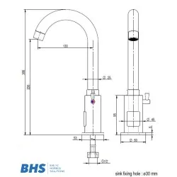 Electronic water mixer MONOLITH ZEUS005