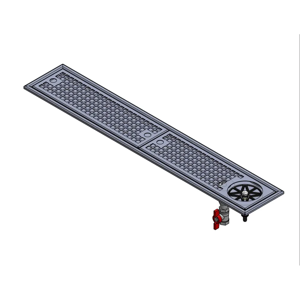 Built-in drip tray with glass rinser and drain BHS-HoReCa ZJ21-7001.00.00 SB