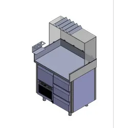 Hot-dog counter refrigerator BHS-HoReCa XKJ21-0030.000.00-SB
